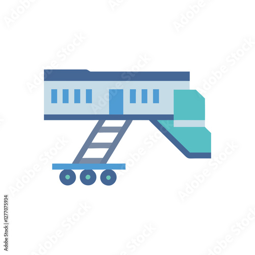  Vector Icon of Jet Bridge for Passengers