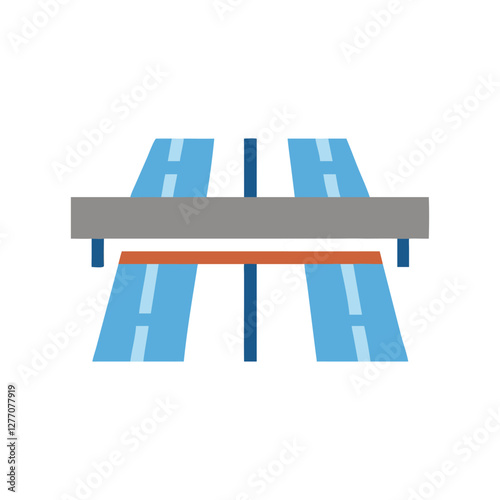  Stylized Highway Overpass Icon for Vehicles