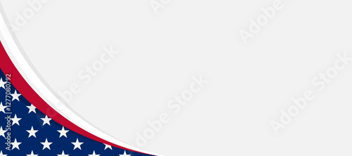 abstract banner background with elements of the american flag