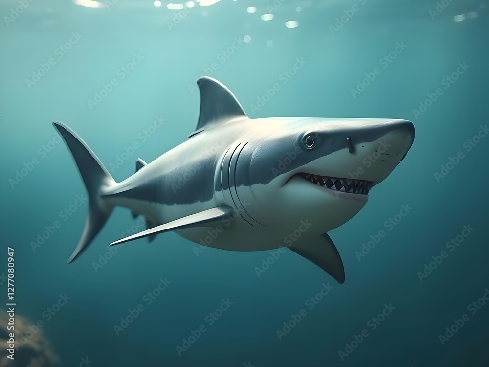 Fototapeta premium Small Fish with Ambitions of a Big Shark - Business Concept