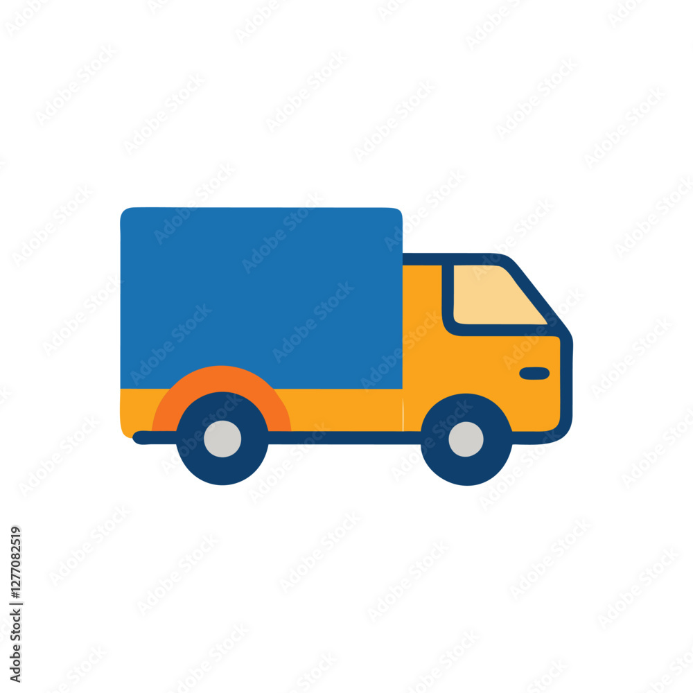 Vector Icon of Delivery Van for Transport Vector Icon of Delivery Van for Transport