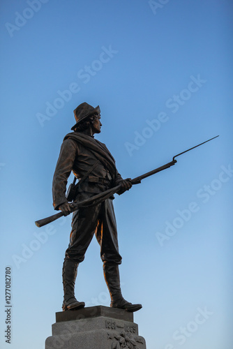 Lynchburg Confederate Soldiers Monument on a sunny Day; Copy Space photo