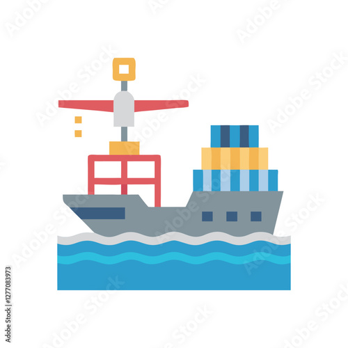  Cargo Port Icon for Shipping Services
