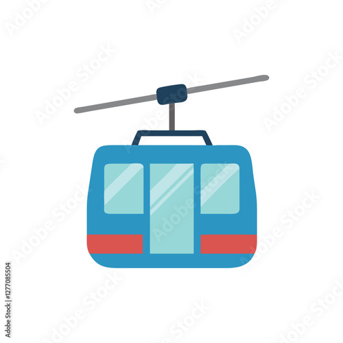  Vector Icon of Cable Car for Tourism