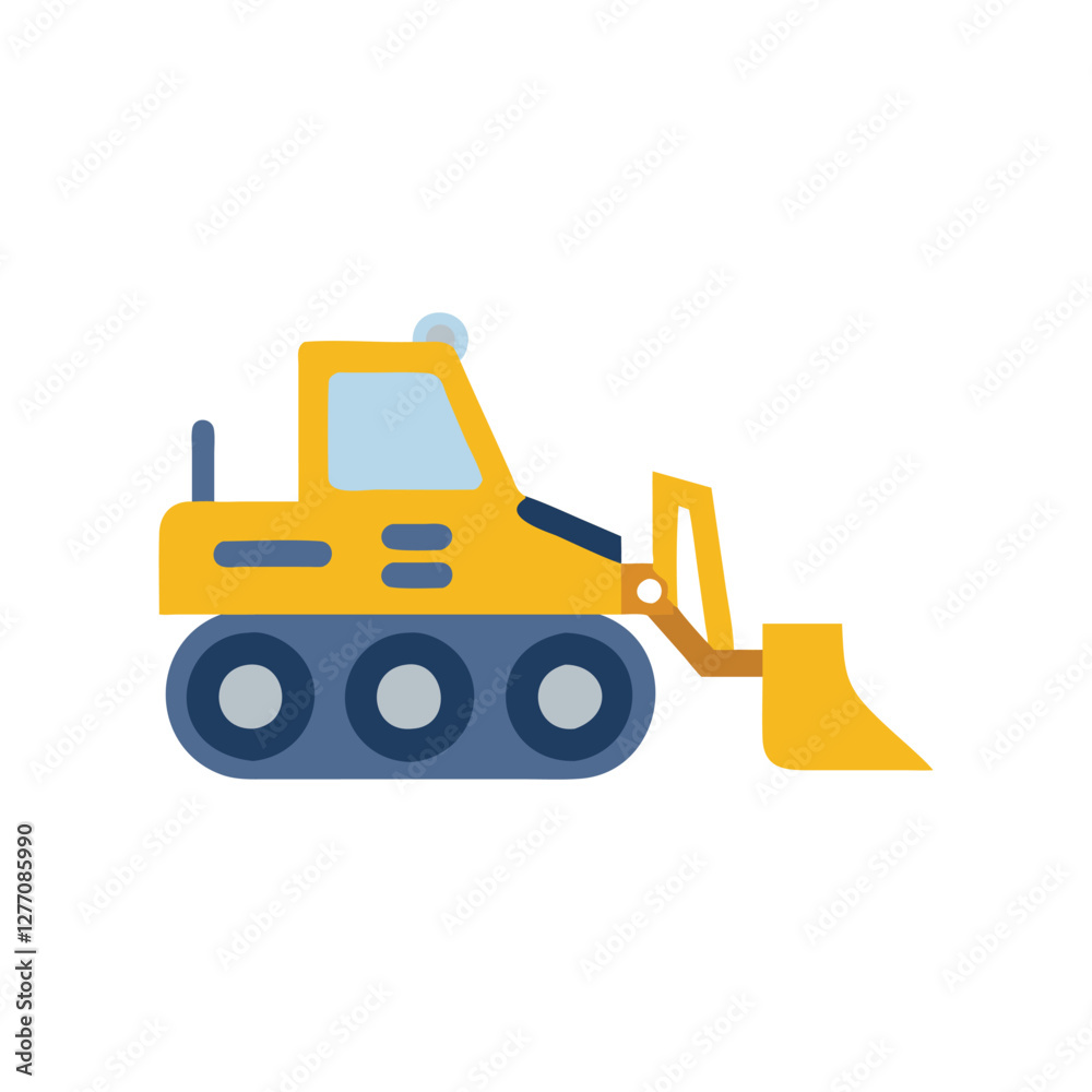Naklejka premium Bulldozer Icon for Construction Projects