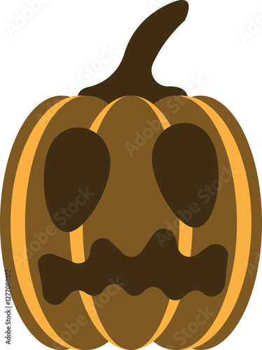 illustration of jack o lantern pumpkin halloween
