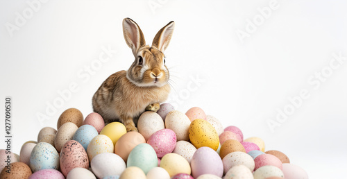 Easter Bunny with Colorful Eggs