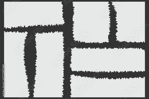 Torn paper edges, horizontally, vector. Realistic torn papers with ripped edge, space for text. Torn page banner for web, print, sale promo, advertising, presentation. orn paper effect or dirty paint.