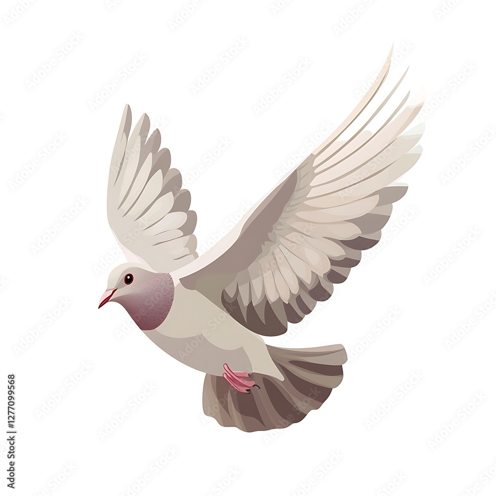 Dove flying freely embodying the spirit of peace image Dove flying freely embodying the spirit of peace image