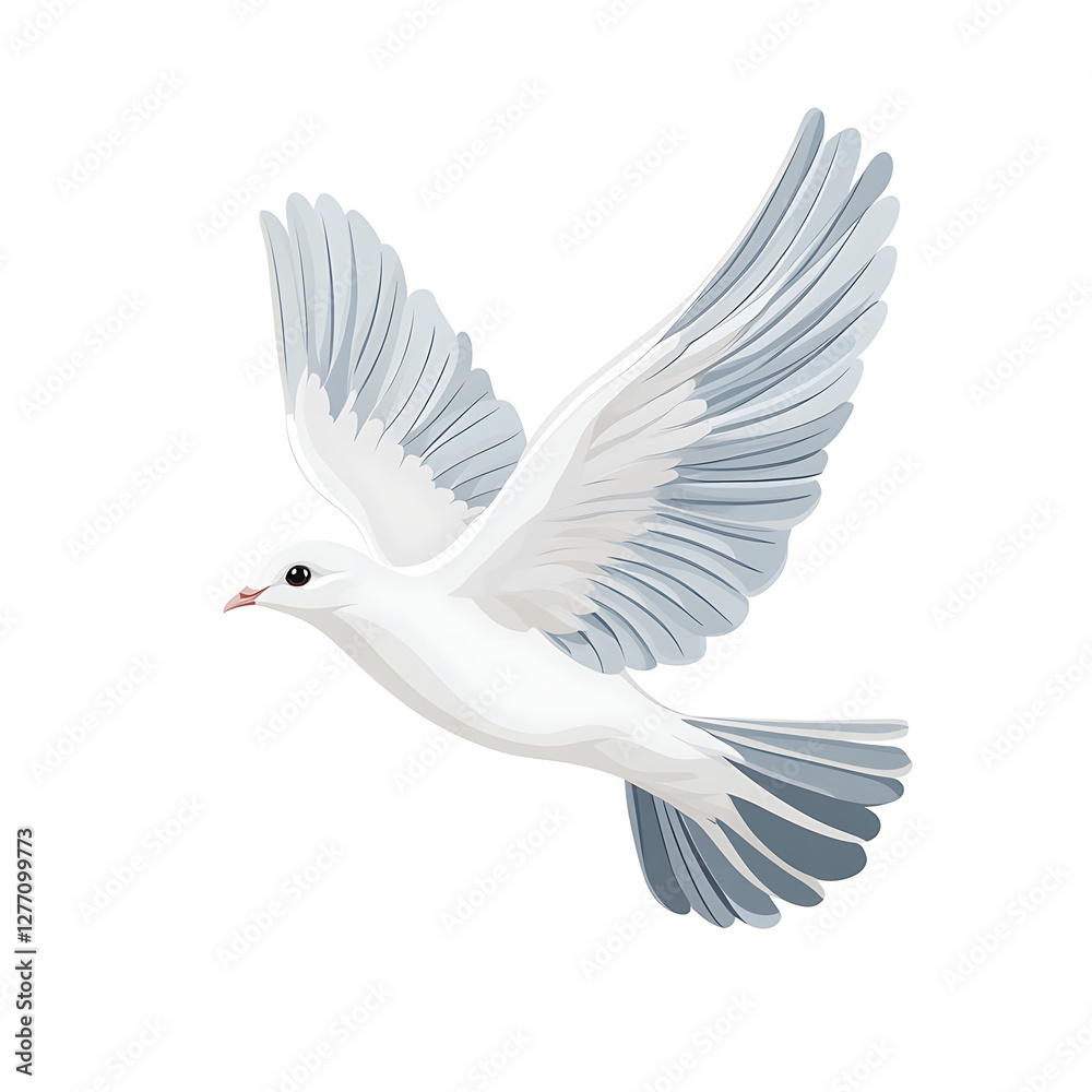Obraz premium Dove gracefully soaring symbolizing harmony and tranquility