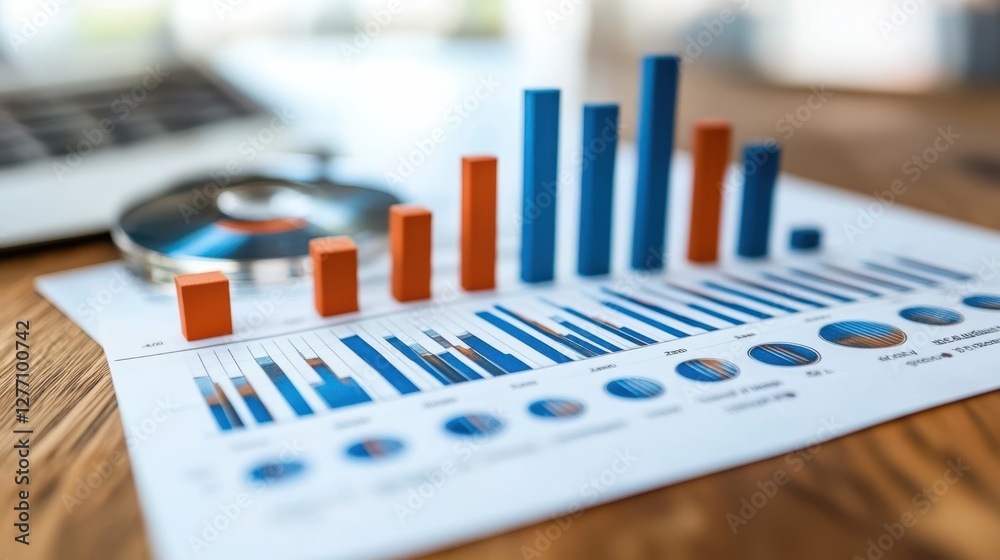 A detailed close-up view of a paper featuring a graph, illustrating data trends and relationships in a clear visual format.