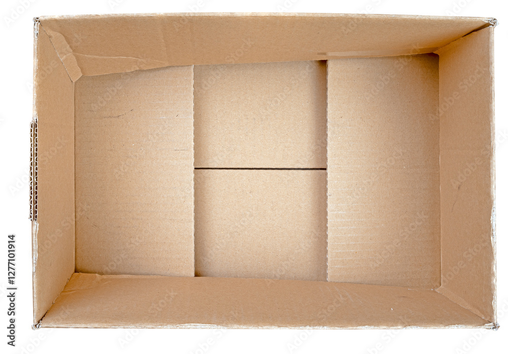 Empty cardboard box on isolated background. Empty cardboard box on isolated background.