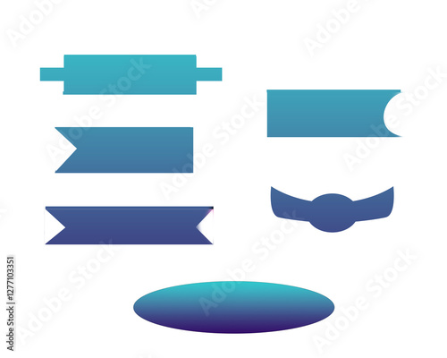 set of colorful banners