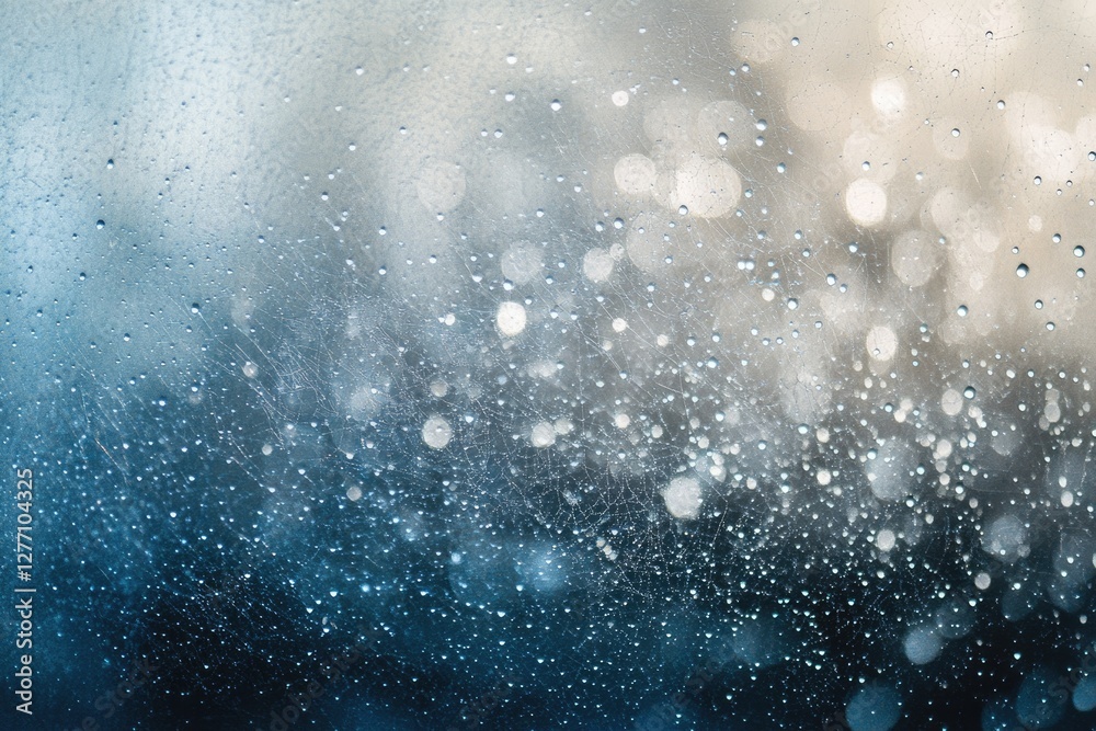 Water droplets on a glass surface with bokeh lights in the background, creating a dreamy, abstract image. Water droplets on a glass surface with bokeh lights in the background, creating a dreamy, abstract image.