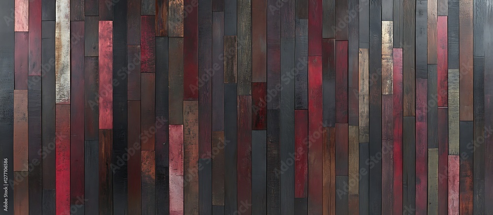 Obraz premium Colorful Wood Plank Wall Background