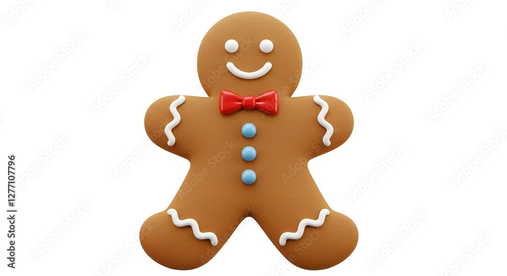 hombre de jengibre, galleta, recorte, brillante, glaseado, aislado, decoración navideña hombre de jengibre, galleta, recorte, brillante, glaseado, aislado, decoración navideña