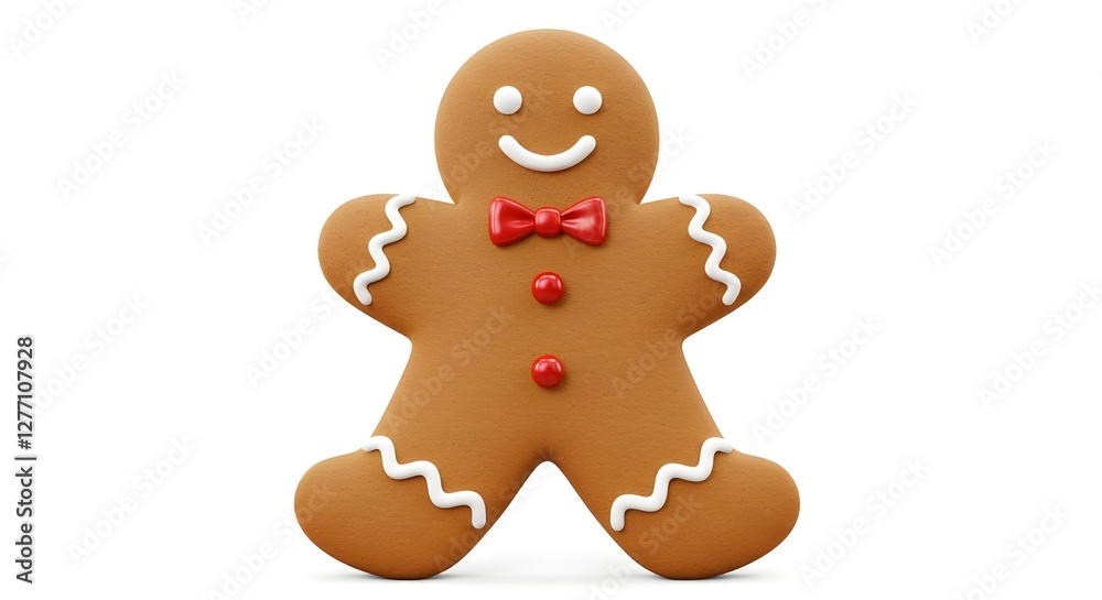 hombre de jengibre, galleta, recorte, brillante, glaseado, aislado, decoración navideña hombre de jengibre, galleta, recorte, brillante, glaseado, aislado, decoración navideña