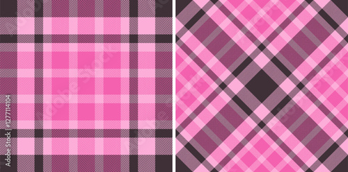 Tartan check texture of plaid fabric seamless with a vector pattern background textile. Set in wedding colors. Modern duvet covers for the bedroom.