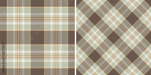 Plaid texture tartan of textile pattern check with a vector seamless background fabric. Set in fashionable colors. Geometric unique identity design.