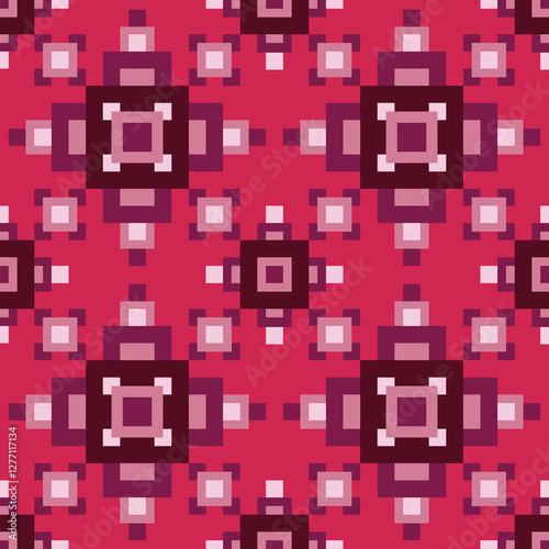 seamless pattern with red squares