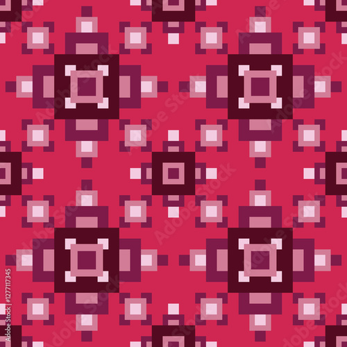 seamless pattern with red squares
