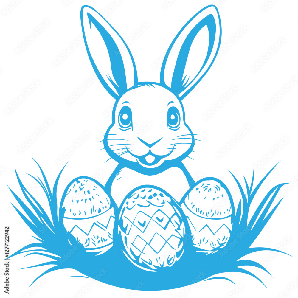Obraz premium Easter Bunny Illustration. Hare. Rabbit.