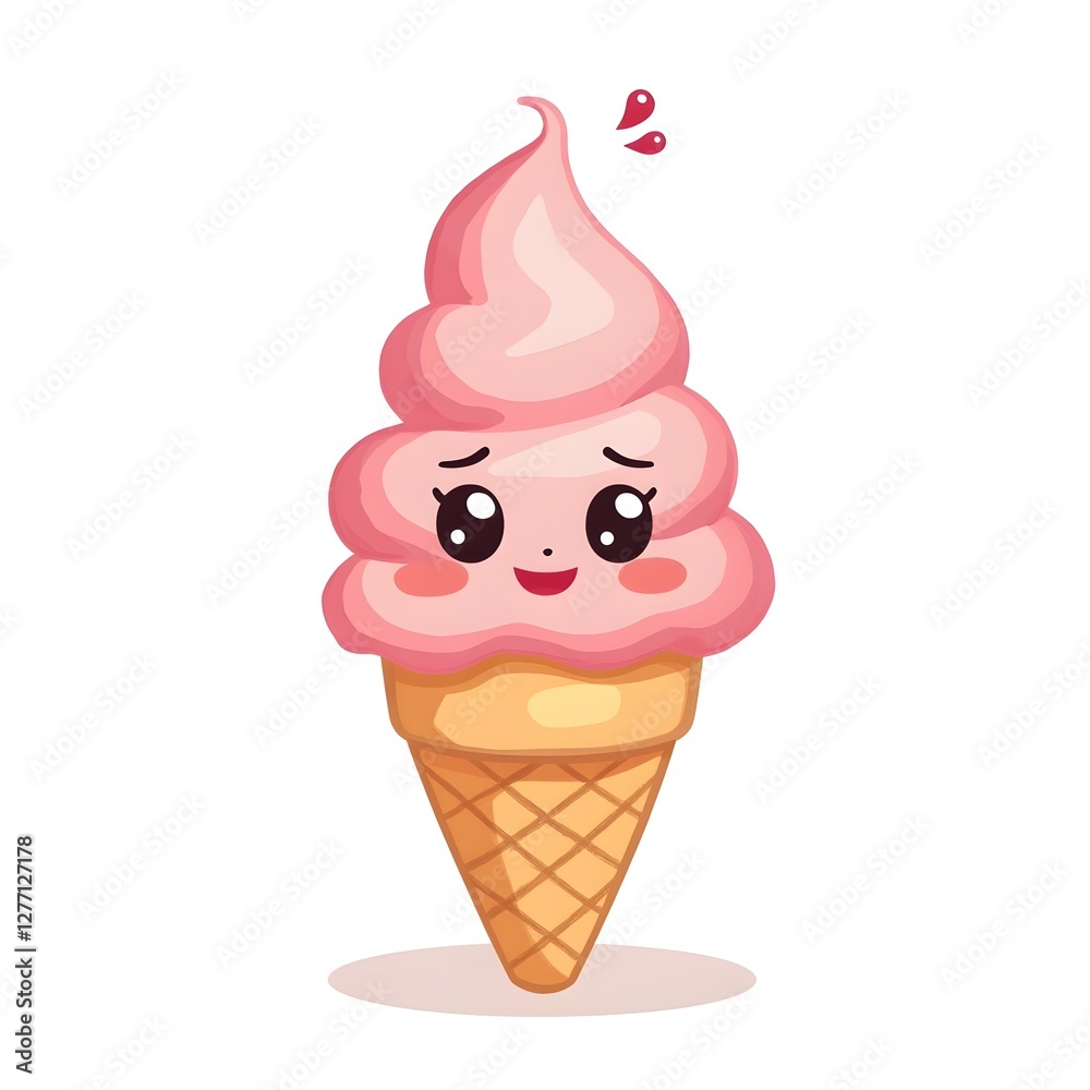 Our cartoon vector icon playfully depicts an ice cream Our cartoon vector icon playfully depicts an ice cream