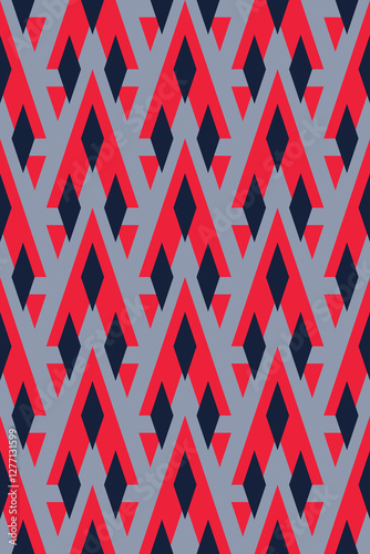 red and white geometric pattern