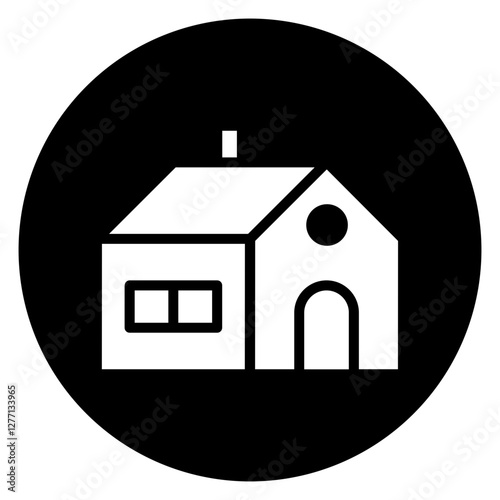 Inverted Bold Circle House Glyph