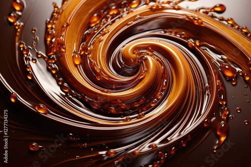 Close-up of a sweet chocolate dessert