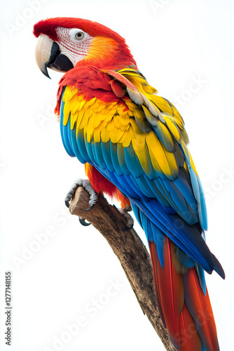 Parrot on White Background