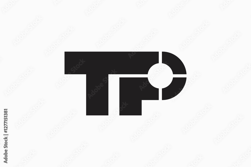 Letter TP with Target Vector Logo Premium Letter TP with Target Vector Logo Premium