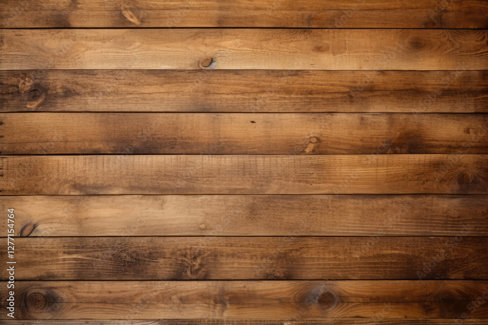 Naklejka premium Rustic Wood Paneling: A detailed shot of weathered wood planks. Ideal for backdrops and texture, exuding warmth and organic appeal.