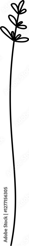 Floral branch and minimalist leaves for logo or tattoo. Hand drawn line wedding herb. Decorative hand drawn leaves. Minimal line art drawing for print, cover or wallpaper. Floral branch and minimalist leaves for logo or tattoo. Hand drawn line wedding herb. Decorative hand drawn leaves. Minimal line art drawing for print, cover or wallpaper.
