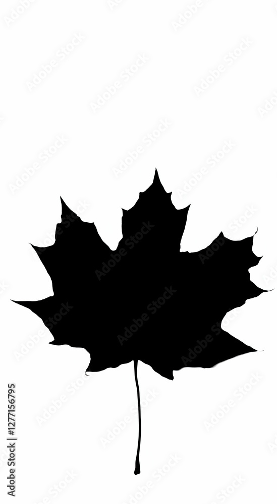 Fototapeta premium Grape leaf silhouette vector art leave