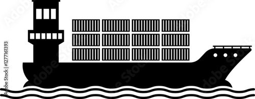 Cargo, Container Ship Icon Symbol