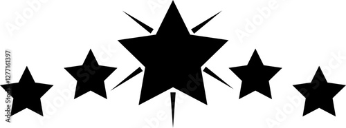 Five Star Rating Icon Symbol