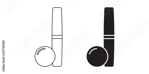 outline silhouette Candlepin bowling icon set