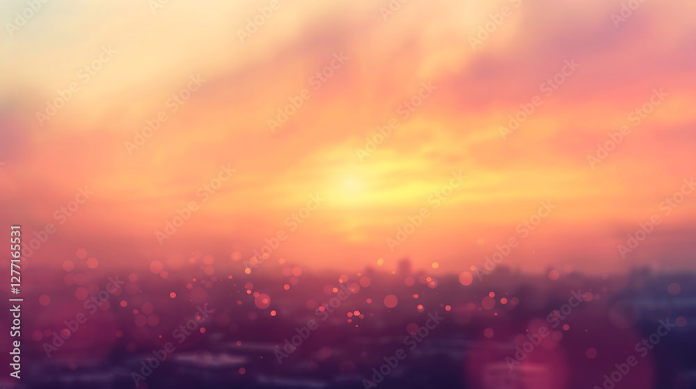 Fototapeta premium sunset over city