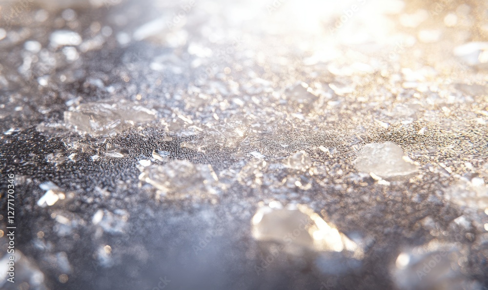 Elegant frosted glass surface with scattered shimmering particles, glowing softly under diffused light to create a festive and modern winter aesthetic, Elegant frosted glass surface with scattered shimmering particles, glowing softly under diffused light to create a festive and modern winter aesthetic,
