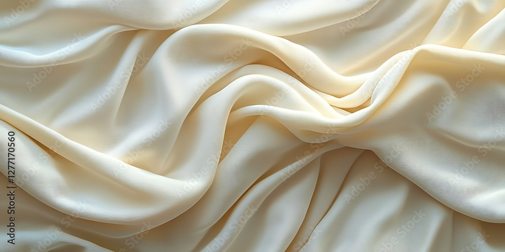 Smooth Cream Fabric Texture, Closeup Smooth Cream Fabric Texture, Closeup