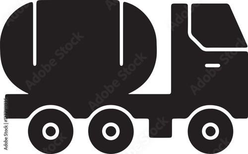 Illustration of an oil tanker truck