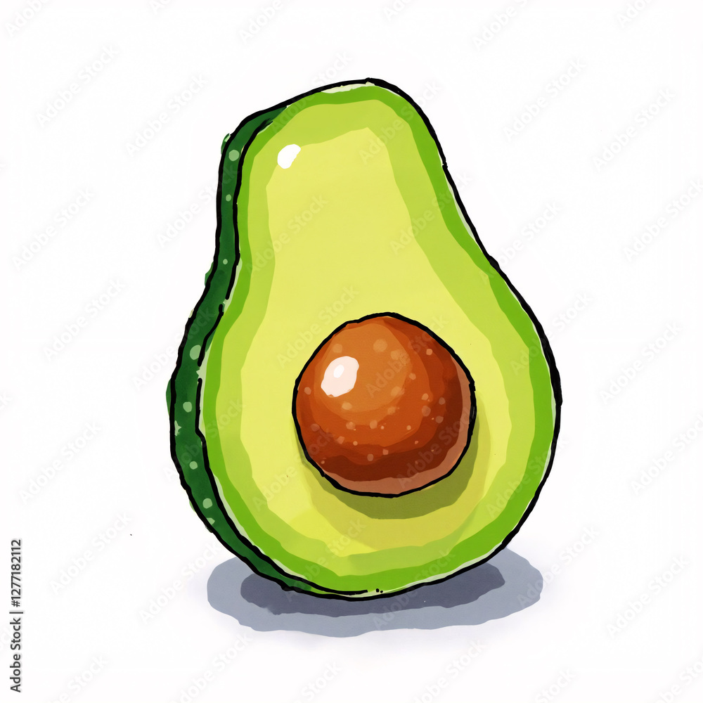 Appetizing illustration of an Avocado Appetizing illustration of an Avocado