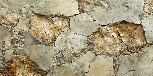Cracked Stone Wall Texture Background photo