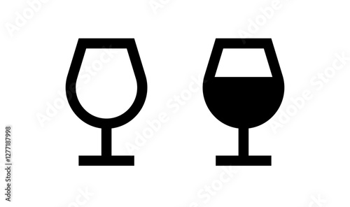 wine cups vector illustration icon
