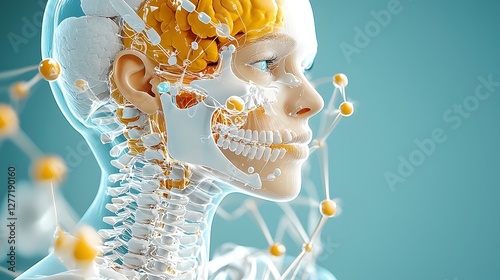 Detailed 3D Model of Patient s Skeletal Structure for Comprehensive Medical Examination Diagnosis and Scientific Research