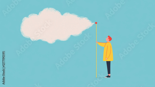 Pole vaulter clearing the bar in a flat illustration style. High fidelity image version.