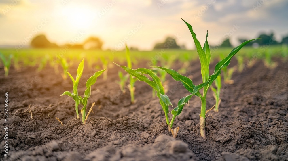 Toxic fertilizer affecting crops and land. Featuring withered plants and dry soil Toxic fertilizer affecting crops and land. Featuring withered plants and dry soil