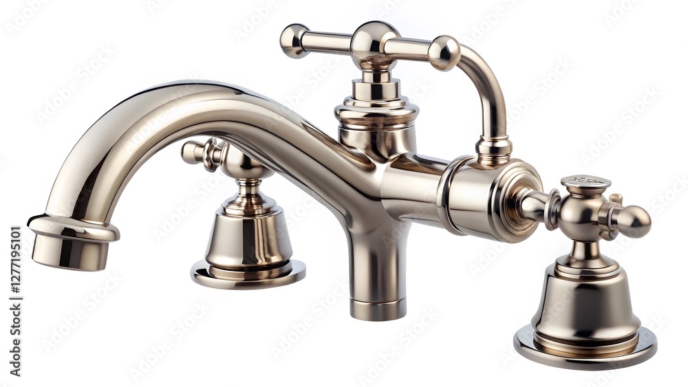 Nickel-plated Two-Handle Lavatory Faucet Nickel-plated Two-Handle Lavatory Faucet