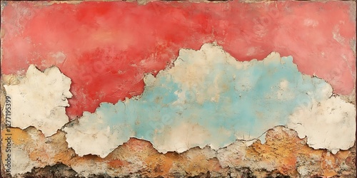 Abstract Peeling Paint Wall Art photo